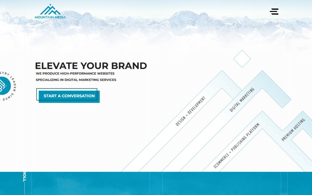 Mountain Media website homepage screenshot