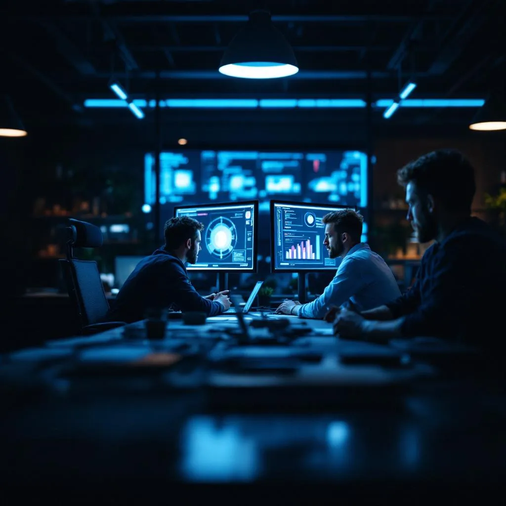 Two business teams merging workspaces with visible friction between different tech stacks