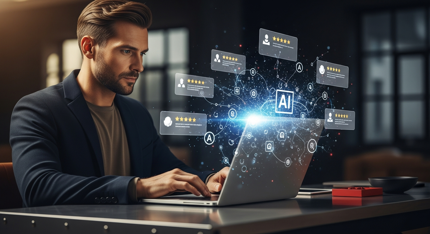 MSP owner reviewing AI search results showing review-based recommendations