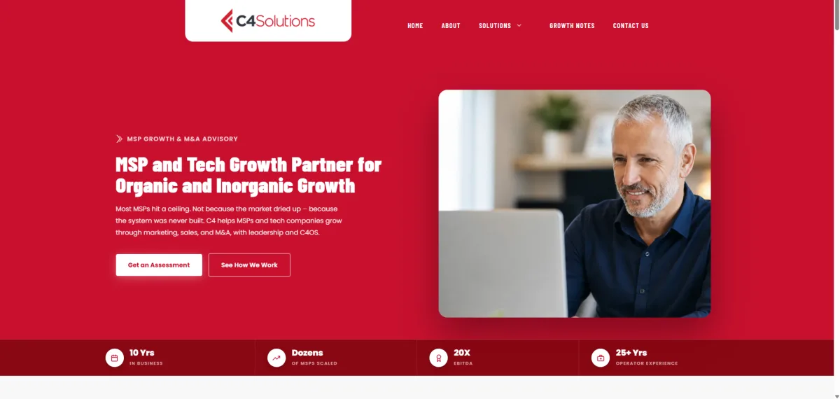 C4 Solutions MSP growth partner homepage - Irvine, CA