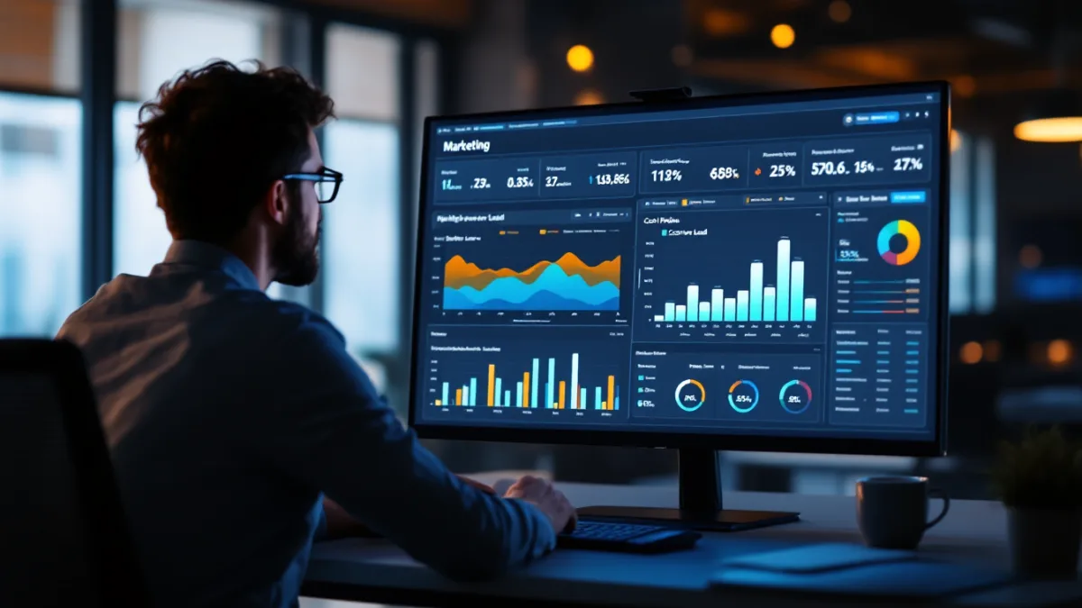 MSP marketing KPI dashboard showing pipeline, cost per lead, and conversion metrics