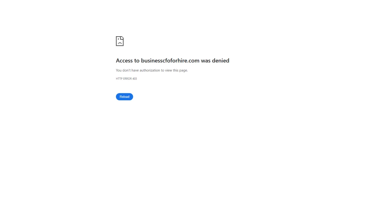 Business CFO for Hire homepage