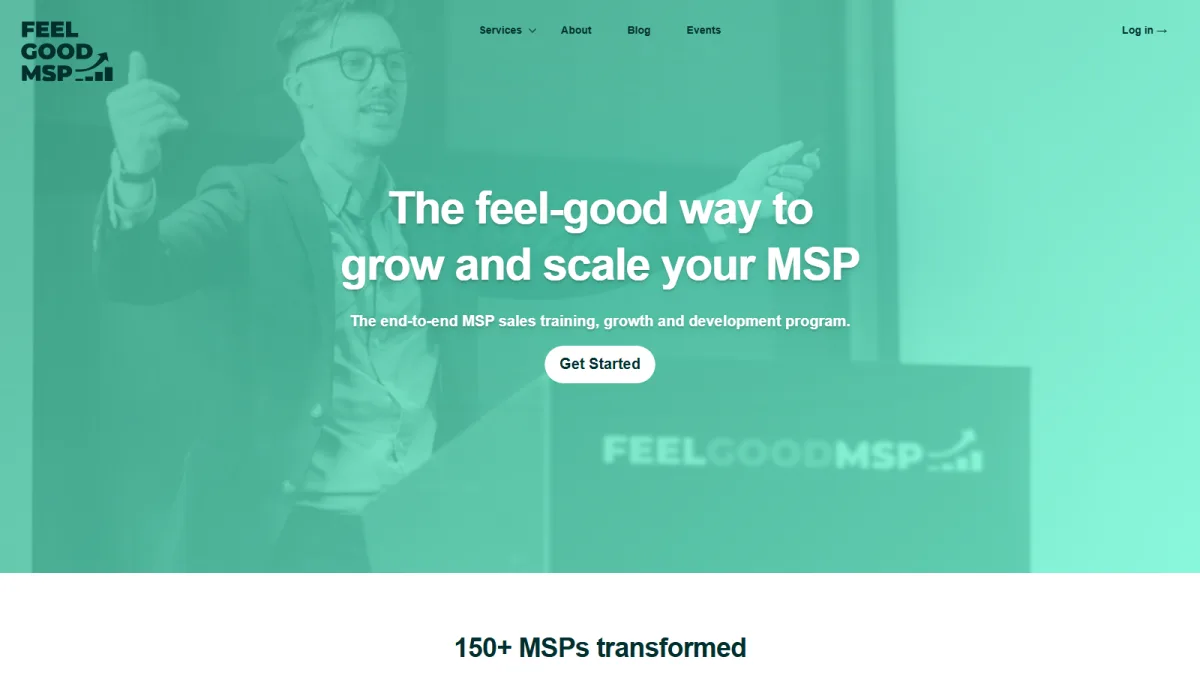 Feel-Good MSP sales training homepage
