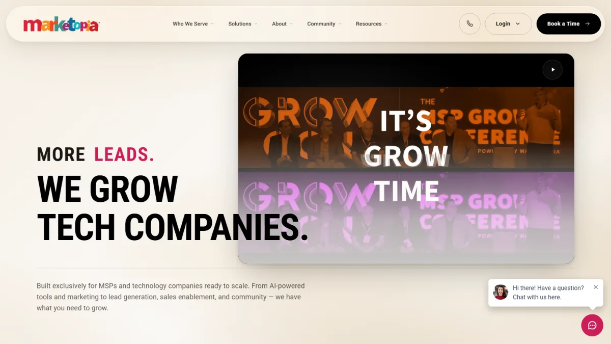 Marketopia MSP lead generation and outbound homepage