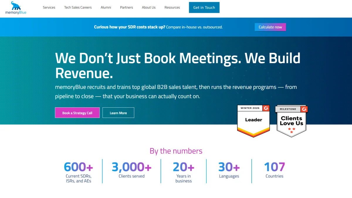 memoryBlue (Operatix) sales acceleration homepage