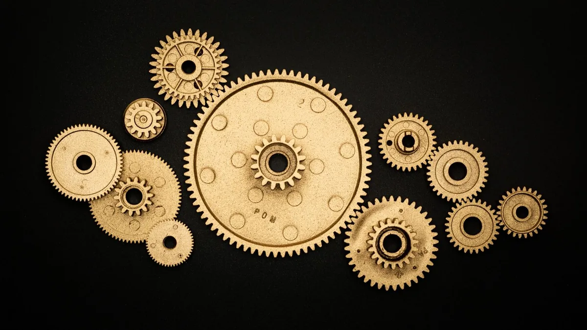What a marketing operating system is for MSPs: interlocking gears representing one connected marketing system