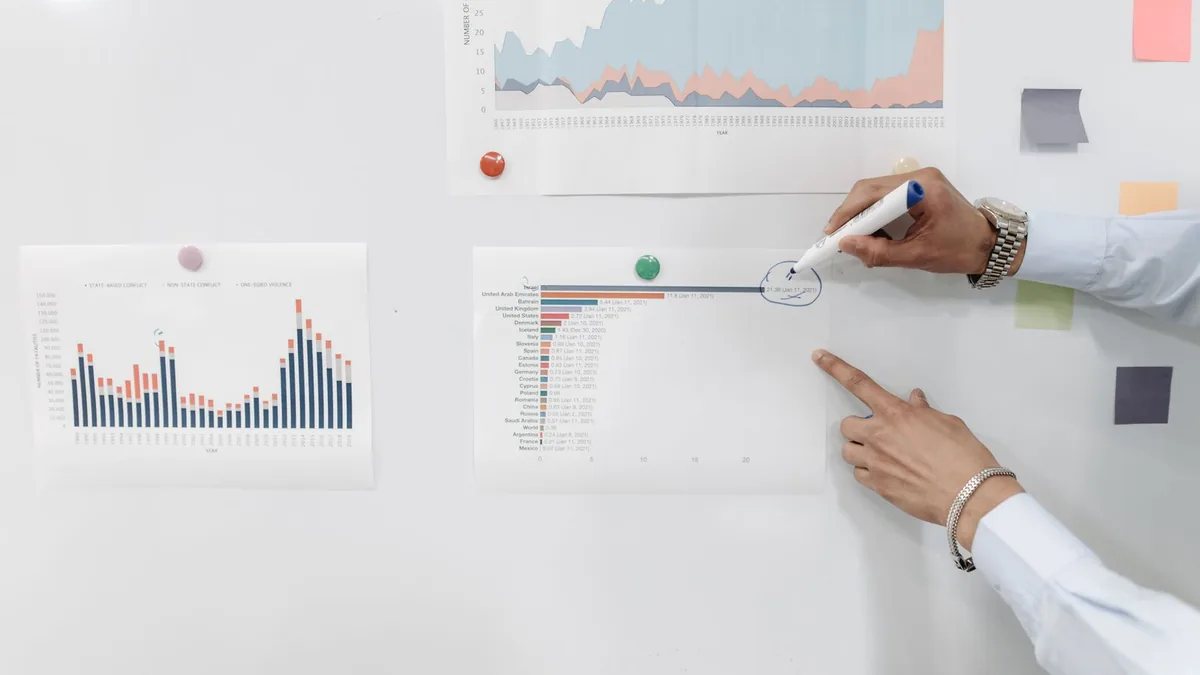 Building the playbook layer of a marketing operating system: mapping out the plan on a whiteboard