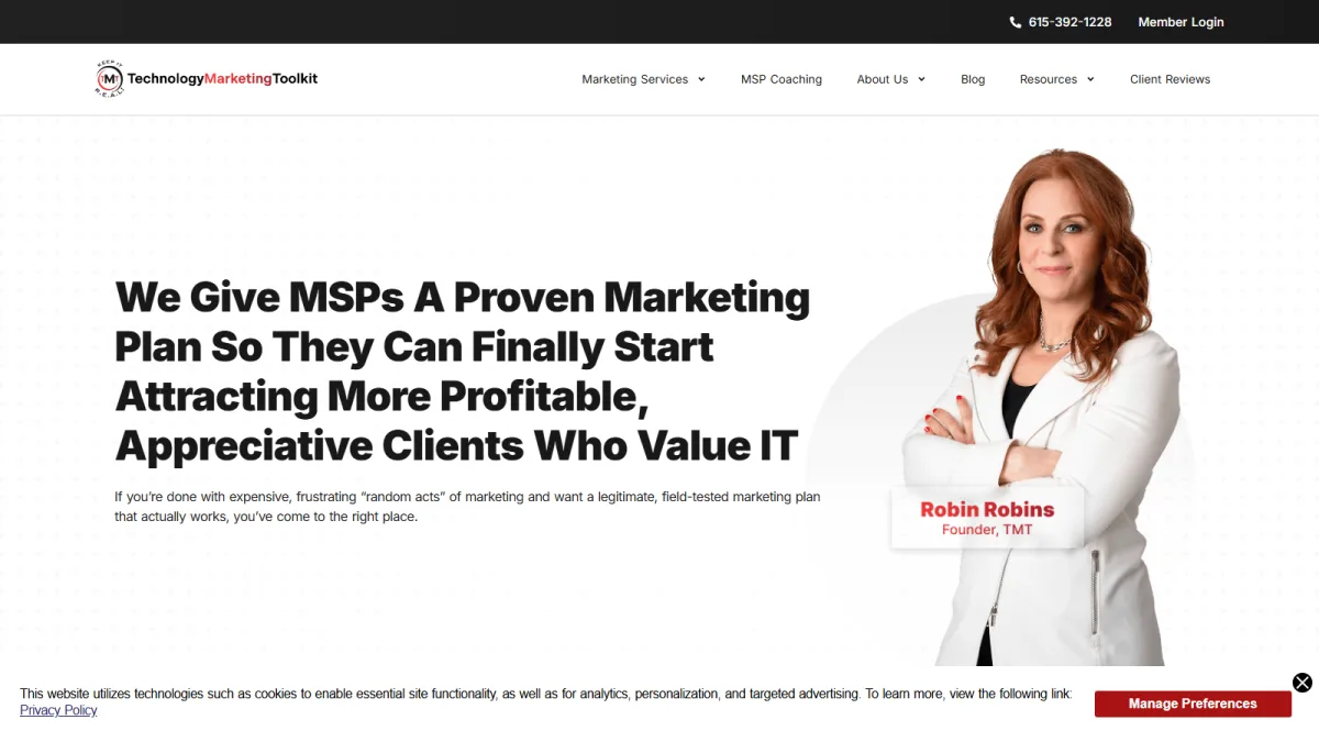 Technology Marketing Toolkit (Robin Robins) homepage