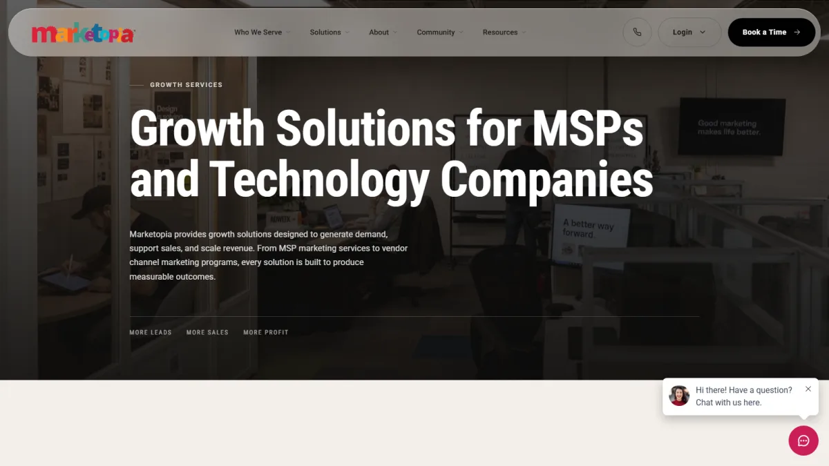 The Growth Machine by Marketopia homepage